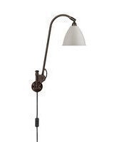 Gubi Bl6 Seinävalaisin Ø16 Musta Messinki / Klassinen Valkoinen