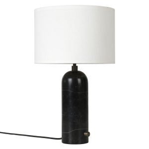 Gubi Gravity Pöytävalaisin Small Musta Marmori / Valk.