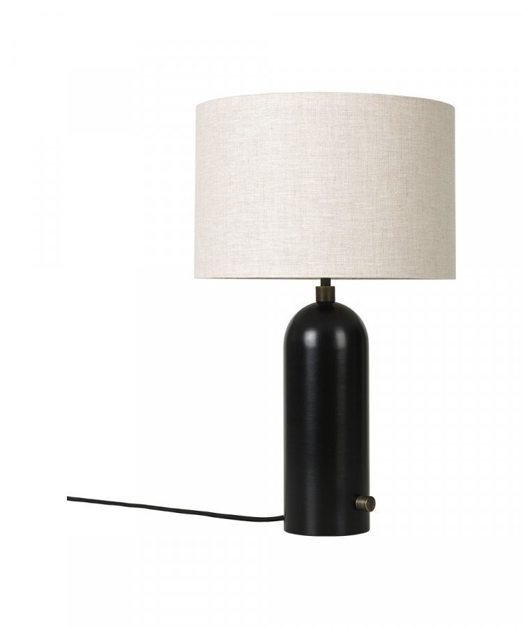 Gubi Gravity Pöytävalaisin Small Musta Teräs / Canvas