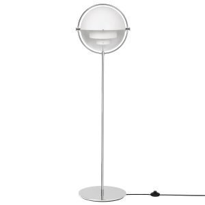 Gubi Multi Lite Lattiavalaisin Chrome / Valkoinen