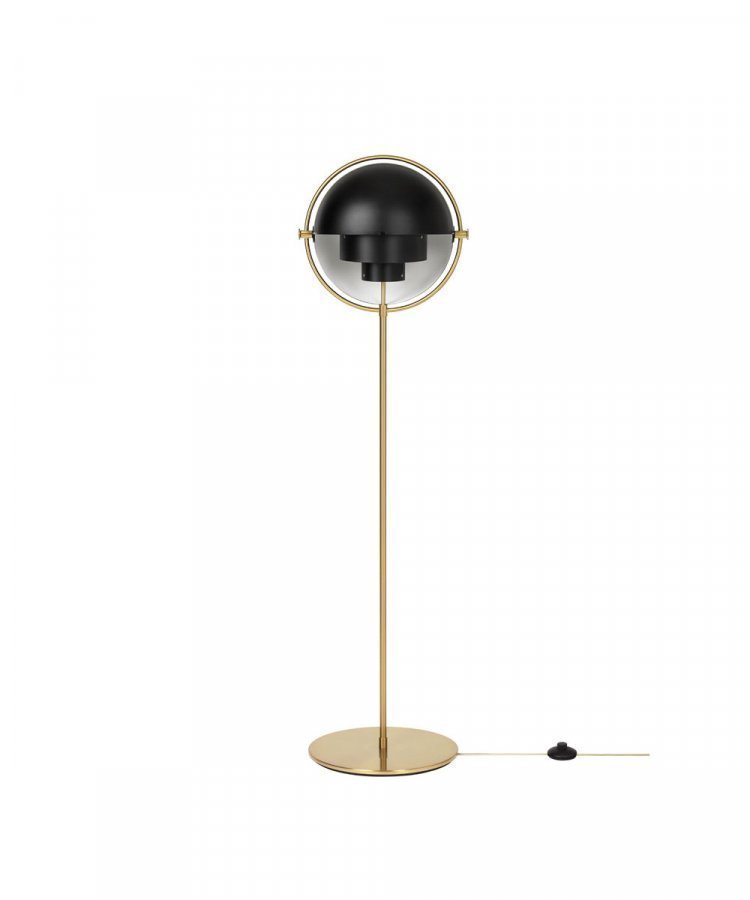 Gubi Multi-Lite Lattiavalaisin Messinki / Musta