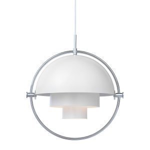 Gubi Multi Lite Riippuvalaisin Kromi / Valkoinen Ø36 Cm