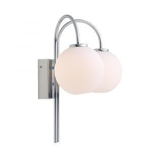 Herstal Ballon Duo Seinävalaisin Krom / Valkoinen