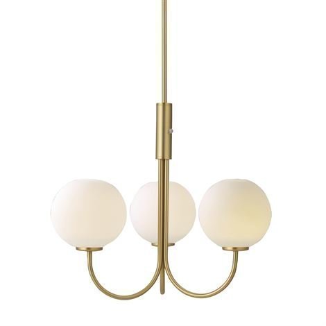 Herstal Ballon Kattokruunu Messinki-Valkoinen