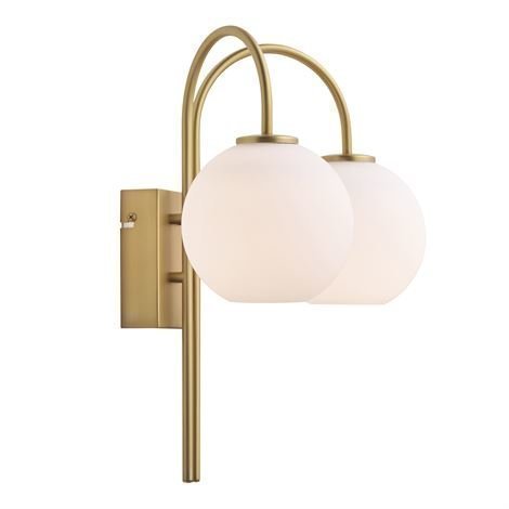 Herstal Ballon Seinävalaisin Duo Valkoinen-Messinki