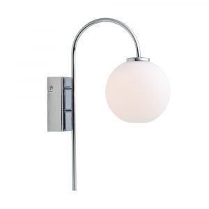 Herstal Ballon Seinävalaisin Krom / Valkoinen