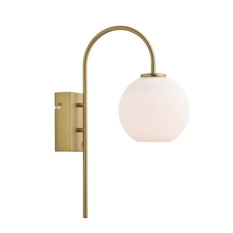 Herstal Ballon Seinävalaisin Valkoinen-Messinki