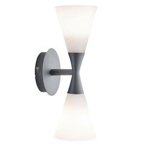 Herstal Harlekin Duo Seinävalaisin Grafiiti / Valkoinen