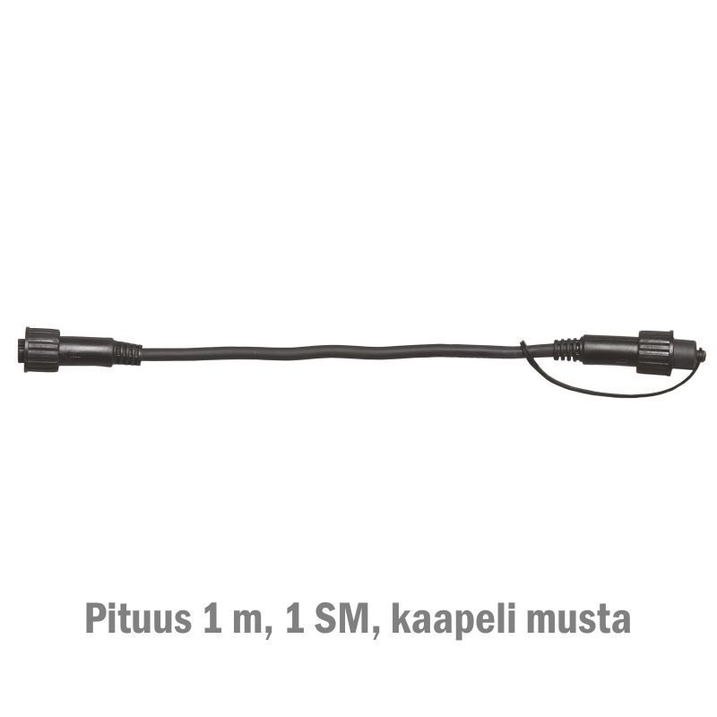 Jatkokaapeli System LED Extra musta 1 m