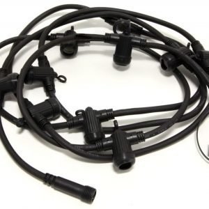 Kantakaapeli Star Trading LED-koristelampuille 10xE14-pidintä/pituus 4000 mm Extra musta