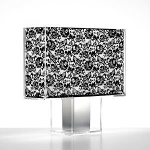 Kartell Tatí Lace Pöytävalaisin Musta / Valkoinen
