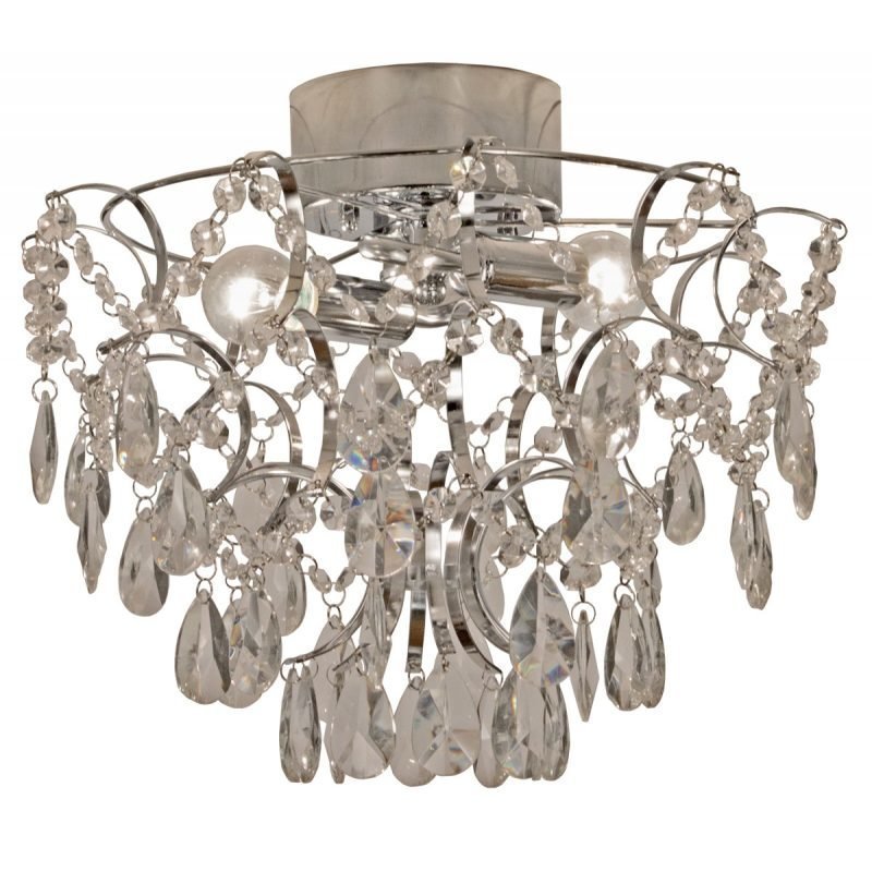 Kattoplafondi Salsta Ø 360x300 mm kromi/lasi