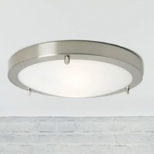 Katto/seinävalaisin Ancona Maxi LED IP43/44 Ø 310x60 mm harjattu teräs