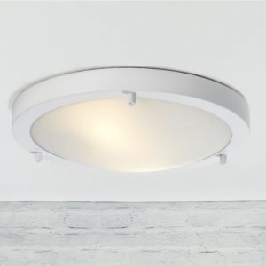 Katto/seinävalaisin Ancona Maxi LED IP43/44 Ø 310x60 mm valkoinen