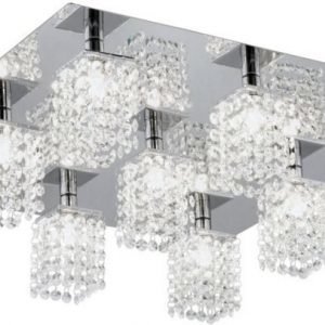 Kattovalaisin Pyton 580x580x160 mm 9-osainen kromi/kirkas