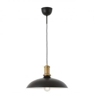 Konsthantverk Kavaljer Riippuvalaisin Matta Musta / Raakamessinki Ø400