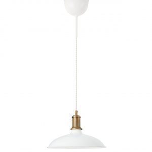 Konsthantverk Kavaljer Riippuvalaisin Matta Valkoinen / Raakamessinki Ø260