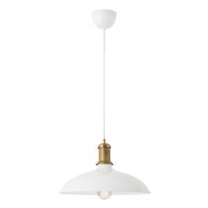 Konsthantverk Kavaljer Riippuvalaisin Matta Valkoinen / Raakamessinki Ø400