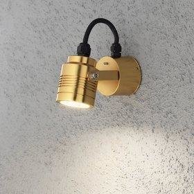 Konstsmide LED-seinävalaisin Monza 7903-800 80x130x80 mm messinki