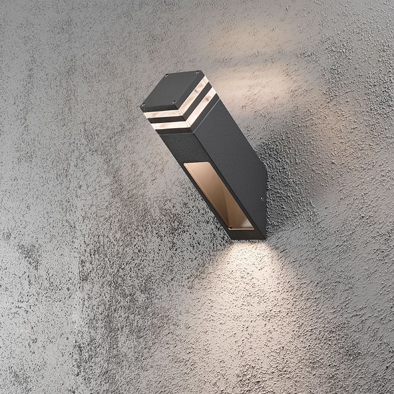 Konstsmide Massa Seinävalaisin Harmaa