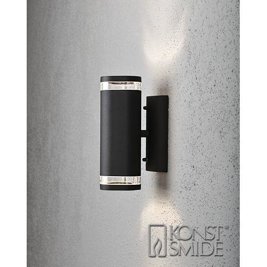Konstsmide Modena ulkoseinävalaisin musta (2x35W) 7512-750