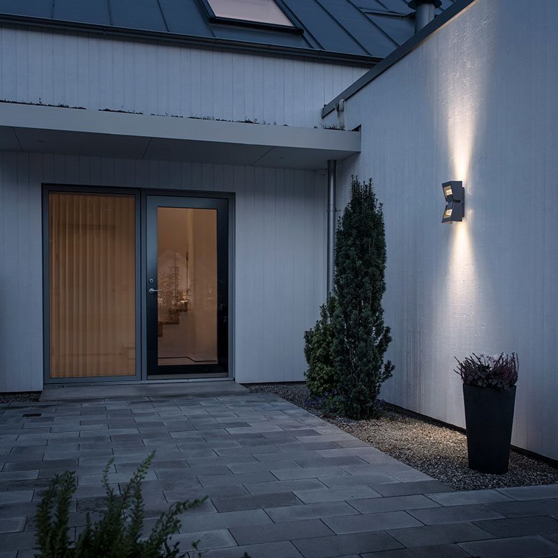 Konstsmide Potenza 7971 Seinävalaisin Harmaa