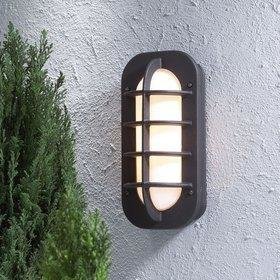 Konstsmide Ulkoseinävalaisin 514-752 Loke musta matta 190x360 mm pistorasialla