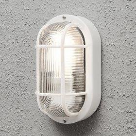 Konstsmide Ulkoseinävalaisin Elmas 7650-200 120x105x200 mm ovaali valkoinen