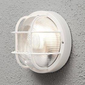 Konstsmide Ulkoseinävalaisin Mantova 7651-200 Ø 185x105 mm pyöreä valkoinen