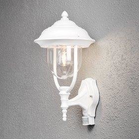 Konstsmide Ulkoseinävalaisin Parma 7235-250 240x290x480 mm yläsuunta liiketunnistimella valkoinen