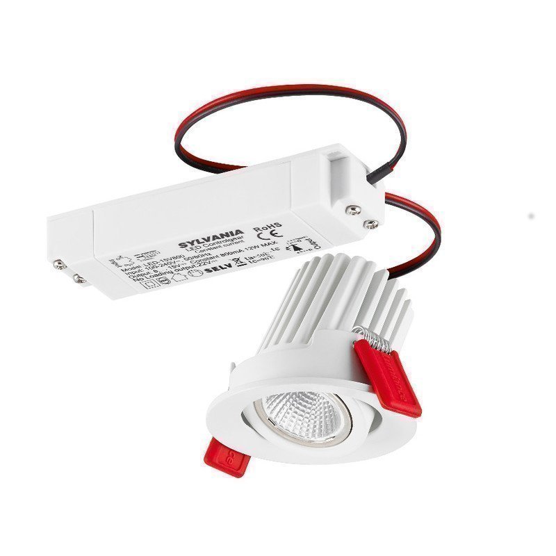 LED-alasvalo Instar Eco Kit LED 10W/462lm 3000K 36° Ø 78x62 mm himmennettävä valkoinen
