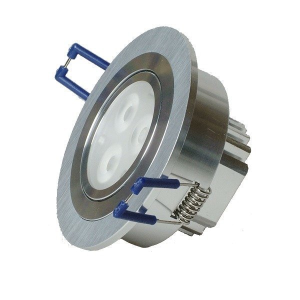 LED-alasvalo LED-R033 9W 600lm Ø 90x45 mm suunnattava harjattu alumiini