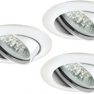 LED-alasvalosetti Premium Line 3x1W Ø 83 mm 3 kpl valkoinen