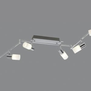 LED-kattospotti Emilia 1500x80x240 mm 6-osainen harjattu alumiini