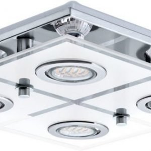 LED-kattovalaisin Cabo 290x290x70 mm kromi/kirkas/valkoinen