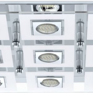 LED-kattovalaisin Cabo 470x470x70 mm 9-osainen kromi/valkoinen/kirkas