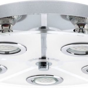 LED-kattovalaisin Cabo Ø 350x70 mm kromi/kirkas/valkoinen