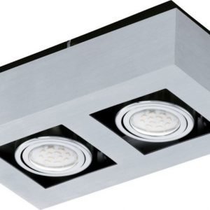 LED-kattovalaisin Loke 1 250x140 mm 2-osainen musta/kromi