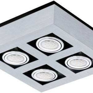 LED-kattovalaisin Loke 1 250x250 mm 4-osainen musta/kromi