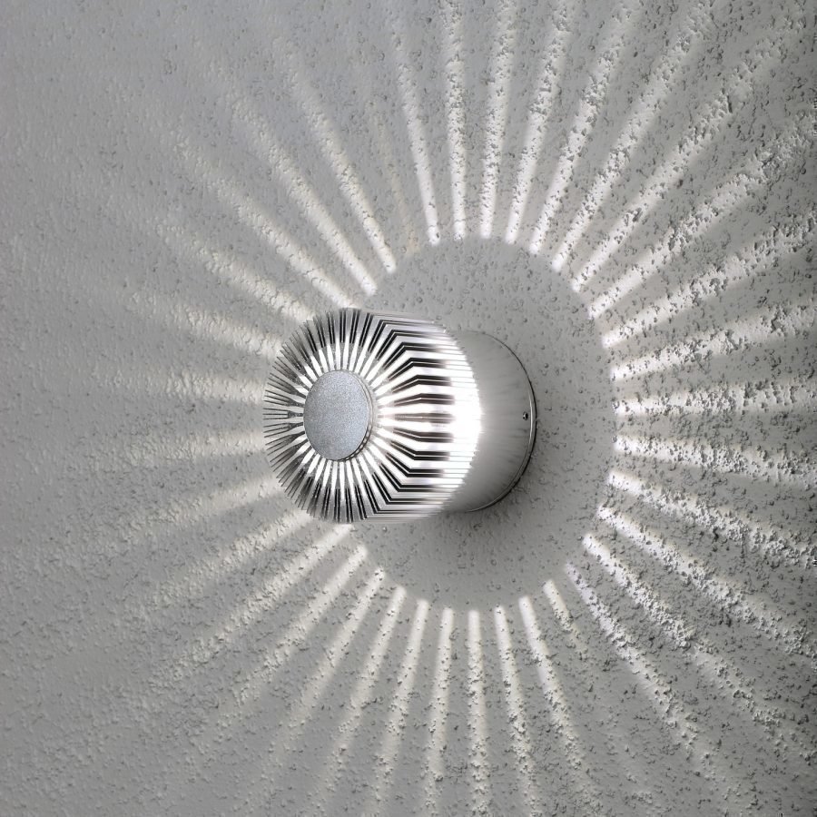LED monza seinävalaisin 3W hopeinen