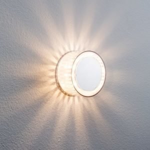 LED-plafondi DecoBeam Ø 103x54 mm mattakromi kahdella efektikalvolla