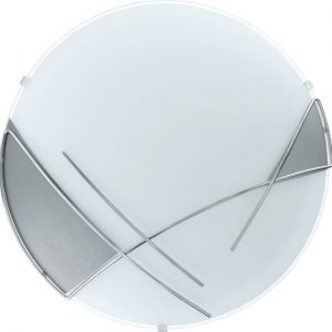 LED-plafondi Raya Ø 315 mm valkoinen/hopea/kromi