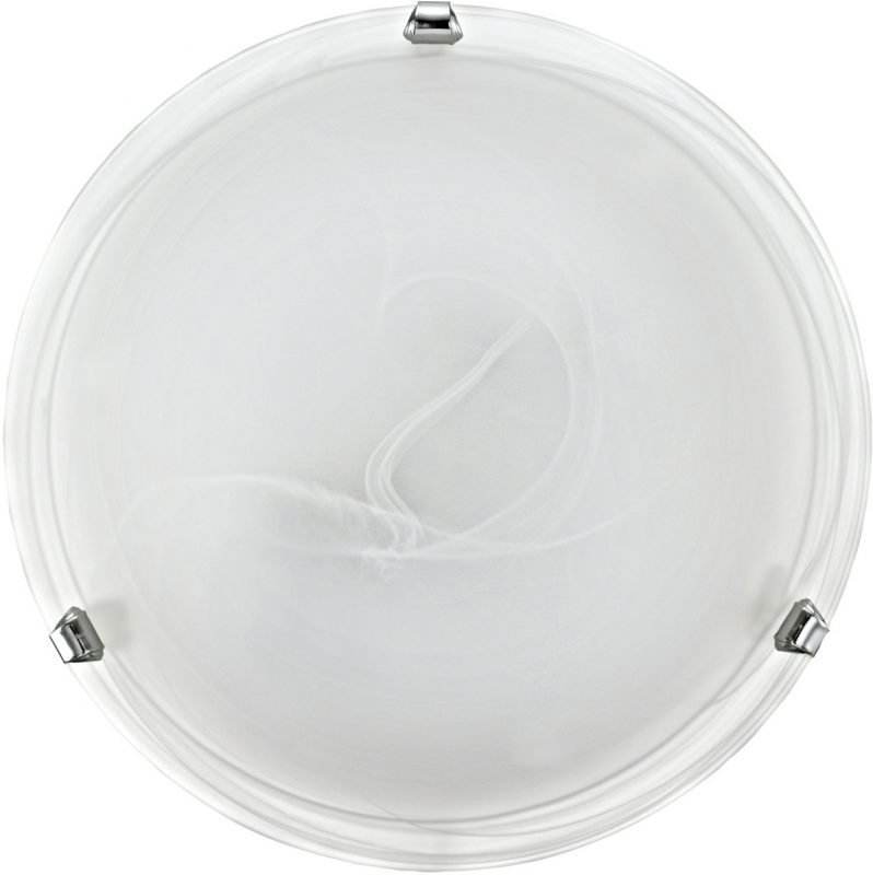 LED-plafondi Salome Ø 300 mm valkoinen/kromi