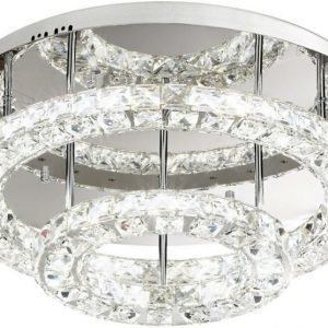 LED-plafondi Toneria Ø 550x220 mm kromi kristalli