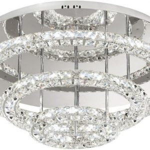 LED-plafondi Toneria Ø 750x300 mm kromi kristalli