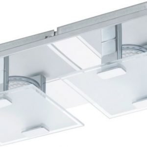 LED-plafondi Vicaro 2-osainen kromi valkoinen