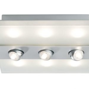LED-plafondi Xeta 320x320x88 mm mattakromi himmennettävä