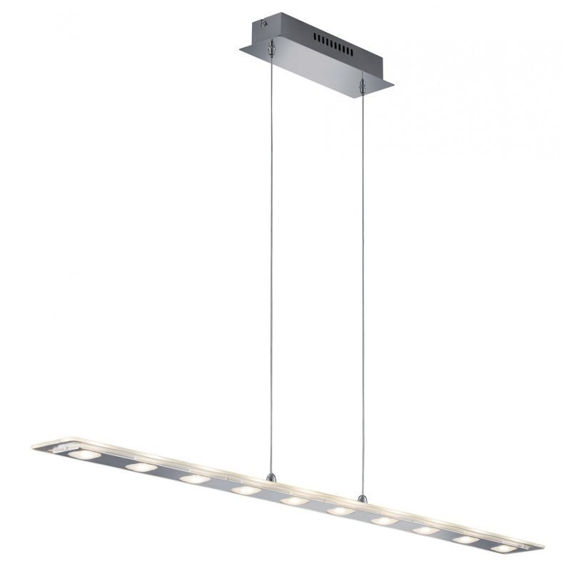 LED-riippuvalaisin Avenue 1100x90x1200 mm kirkas lasi/kromi