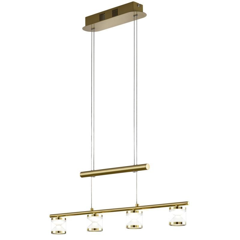 LED-riippuvalaisin Cassini 700x80x1600 mm 4-osainen harjattu messinki