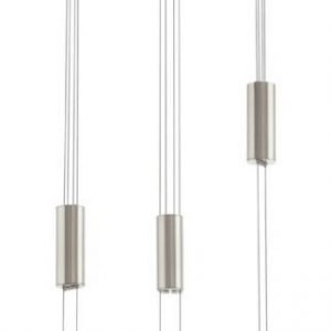 LED-riippuvalaisin Montefio Ø 42 cm 3-osainen harjattu teräs valkoinen